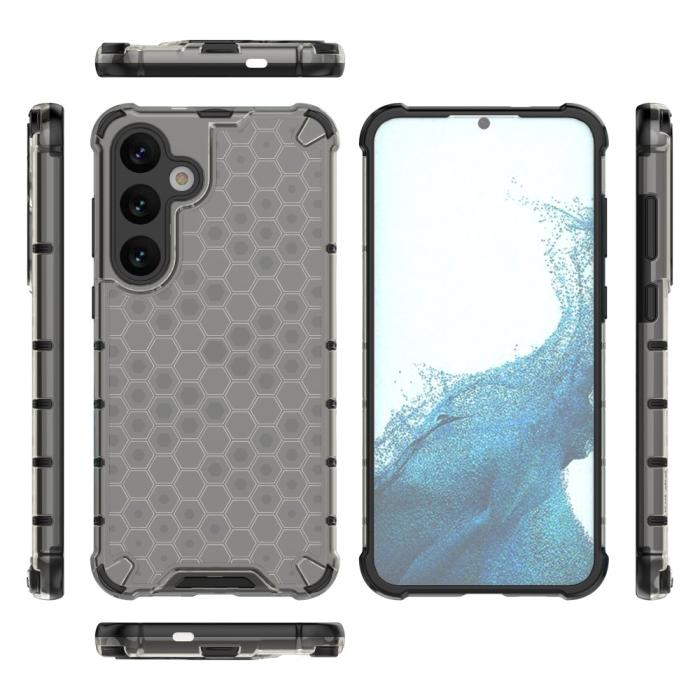 Bild 3, Samsung Galaxy S25 Skal Hybrid Honeycomb Svart