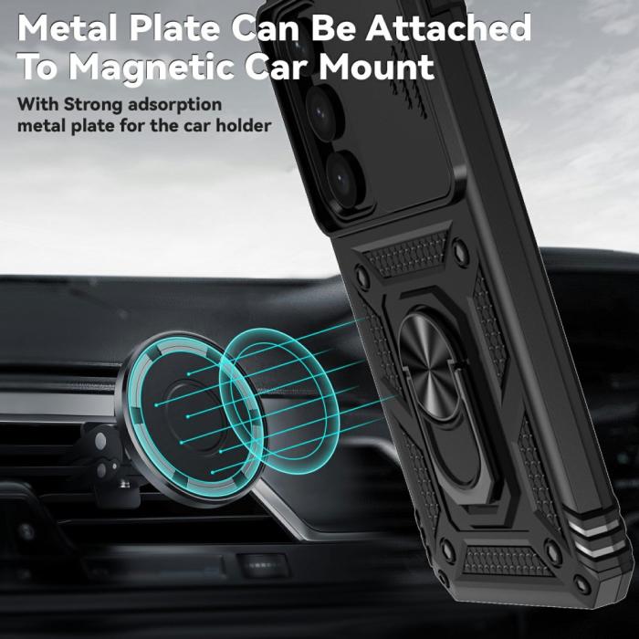 Bild 3, Samsung Galaxy S25 Skal Hybrid Ring CamShield Svart