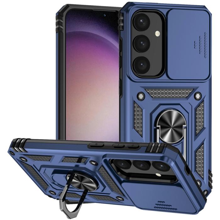 Bild 1, Samsung Galaxy S25 Skal Hybrid Ring CamShield Blå