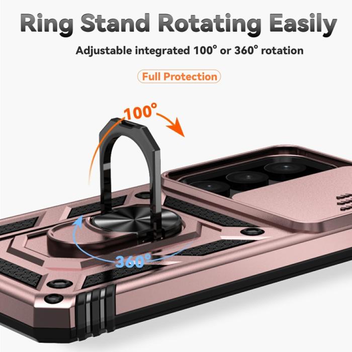Bild 6, Samsung Galaxy S25 Skal Hybrid Ring CamShield Roséguld