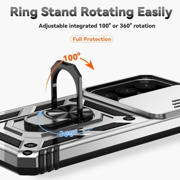Bild 6, Samsung Galaxy S25 Skal Hybrid Ring CamShield Silver