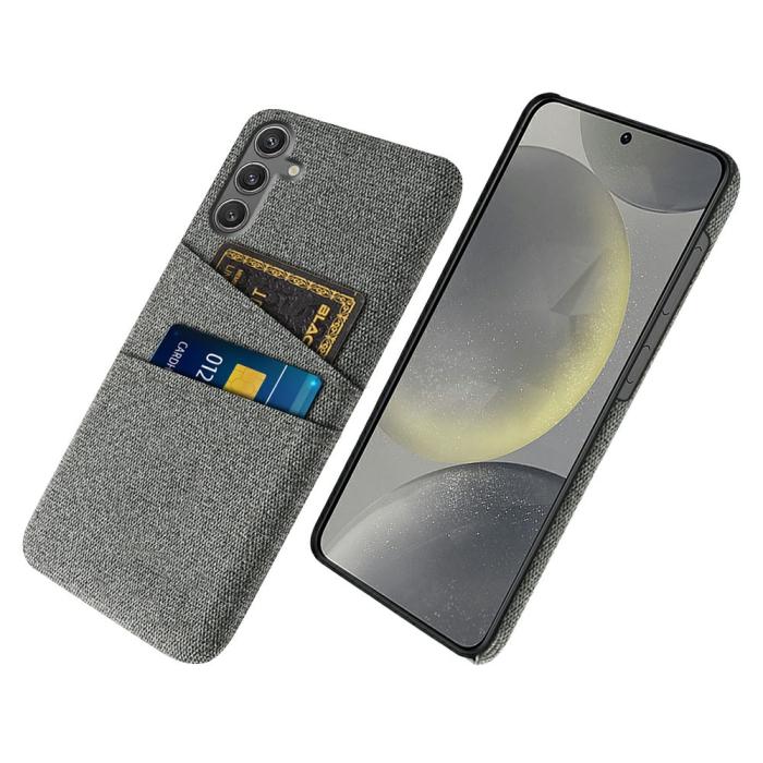 Bild 1, Samsung Galaxy S25 Skal Med Kortfack Tygbelagt Grå
