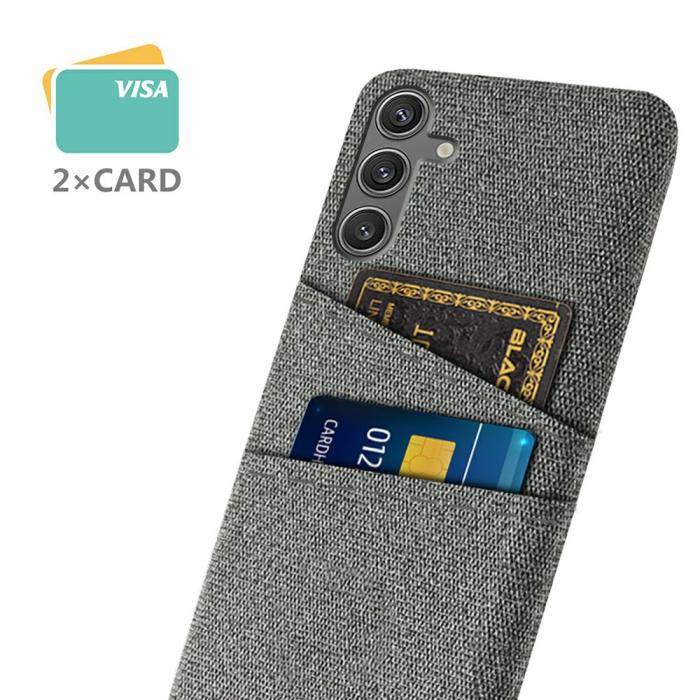 Bild 2, Samsung Galaxy S25 Skal Med Kortfack Tygbelagt Grå