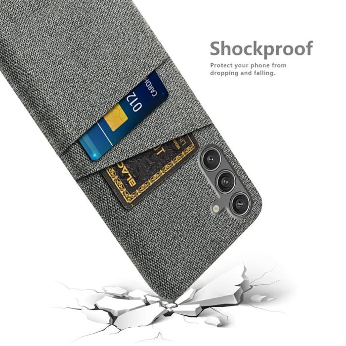 Bild 4, Samsung Galaxy S25 Skal Med Kortfack Tygbelagt Grå