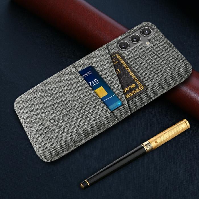 Bild 5, Samsung Galaxy S25 Skal Med Kortfack Tygbelagt Grå