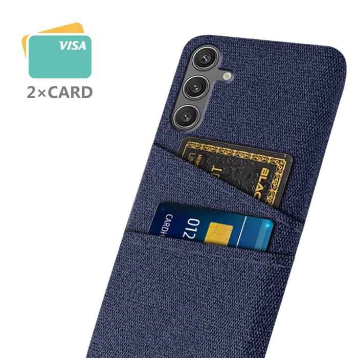 Bild 2, Samsung Galaxy S25 Skal Med Kortfack Tygbelagt Blå