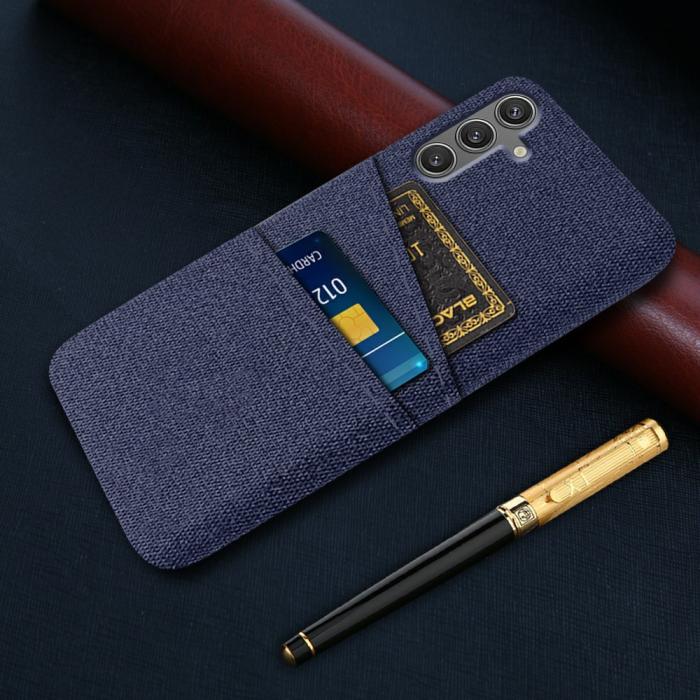 Bild 5, Samsung Galaxy S25 Skal Med Kortfack Tygbelagt Blå