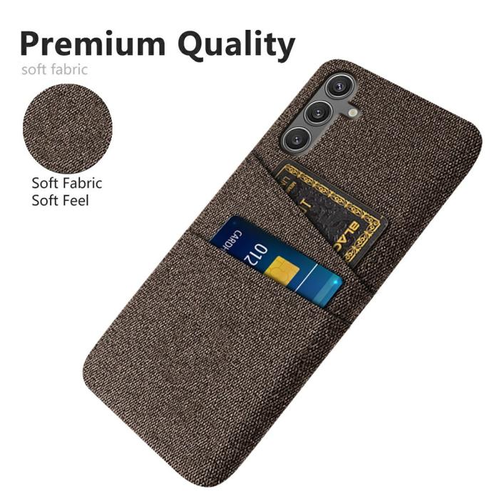 Bild 3, Samsung Galaxy S25 Skal Med Kortfack Tygbelagt Brun