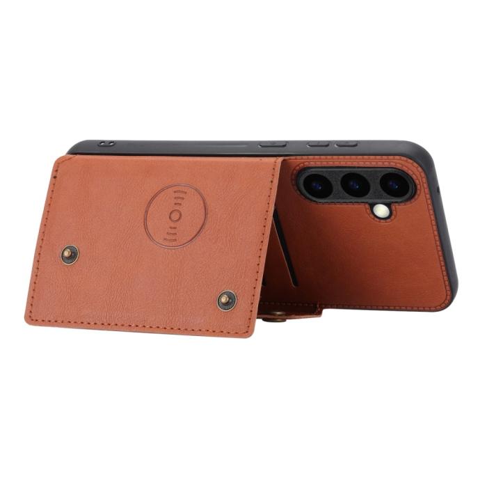 Bild 3, Samsung Galaxy S25 Skal Läder Med Kortfack Och Magnet