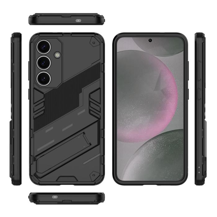 Bild 5, Samsung Galaxy S25 Skal Kickstand Hybrid Armor Svart