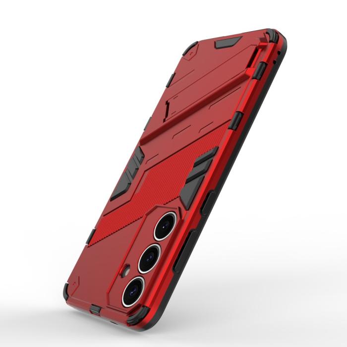Bild 4, Samsung Galaxy S25 Skal Kickstand Hybrid Armor Röd