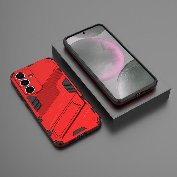 Bild 6, Samsung Galaxy S25 Skal Kickstand Hybrid Armor Röd