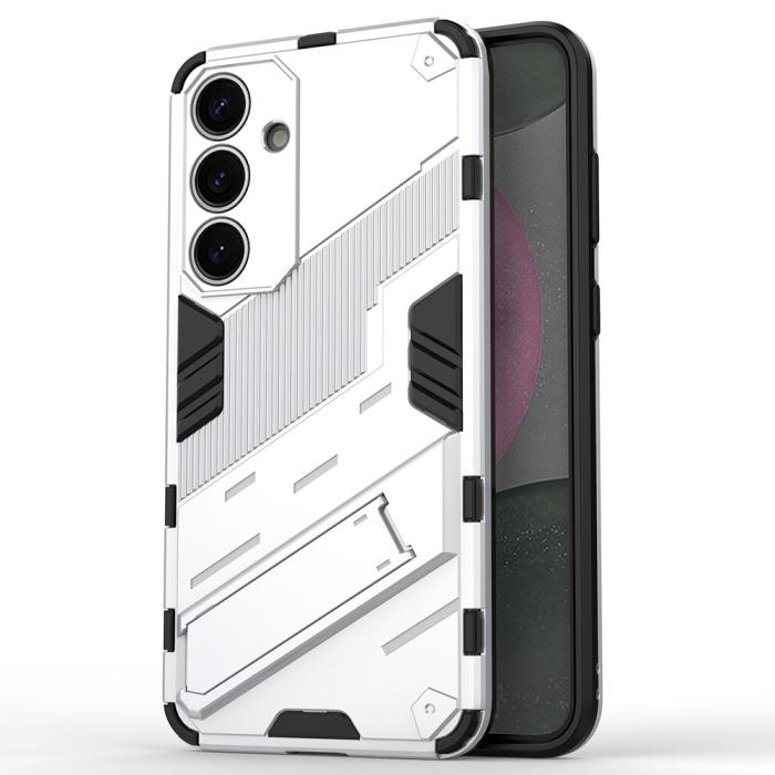 Bild 1, Samsung Galaxy S25 Skal Kickstand Hybrid Armor Vit
