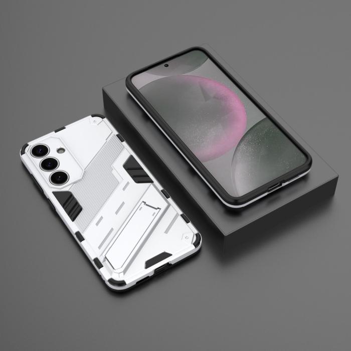 Bild 6, Samsung Galaxy S25 Skal Kickstand Hybrid Armor Vit
