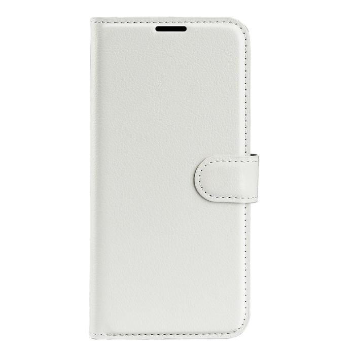 Bild 5, Samsung Galaxy S25 Fodral Litchi Läder Vit