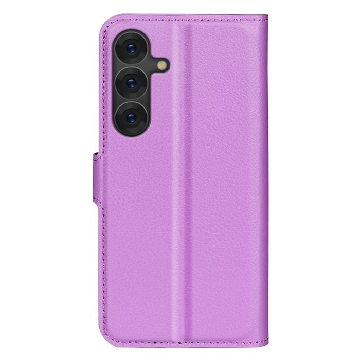 Bild 6, Samsung Galaxy S25 Fodral Litchi Läder Lila