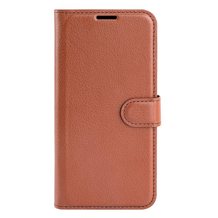 Bild 5, Samsung Galaxy S25 Fodral Litchi Läder Brun