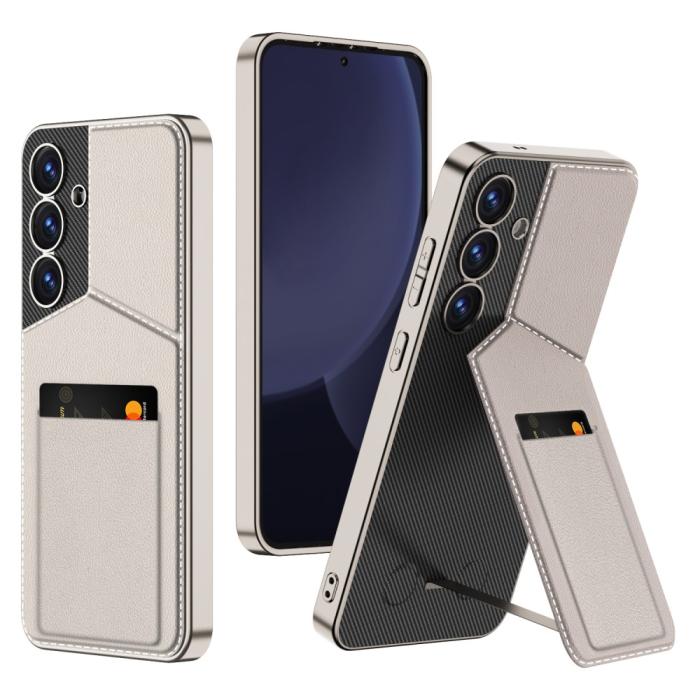Bild 1, GKK Galaxy S25 Skal Kickstand Med Korthållare Titanium Grey