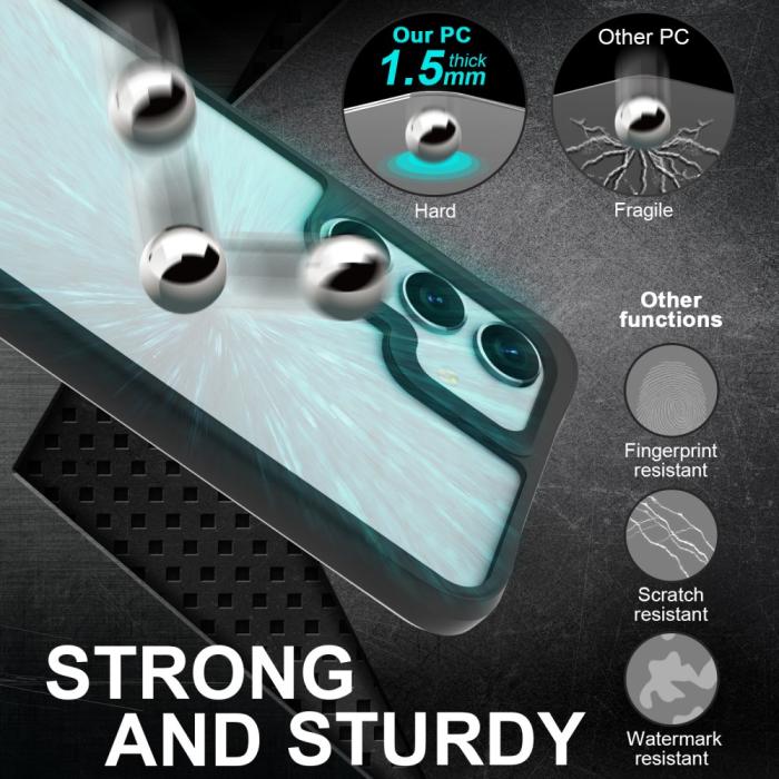 Bild 2, Samsung Galaxy S25 Skal Hybrid Transparent / Svart