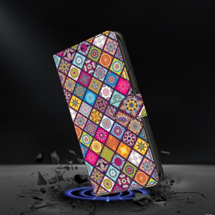 Bild 4, Samsung Galaxy S25 Fodral Tryckta Mandala Blommor