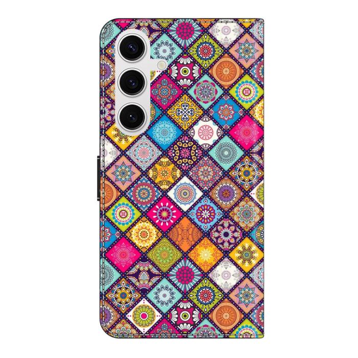 Bild 6, Samsung Galaxy S25 Fodral Tryckta Mandala Blommor