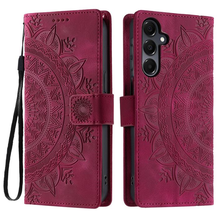 Bild 1, Samsung Galaxy S25 Fodral Mandala Läder Rosa