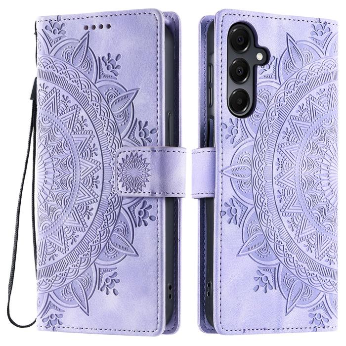 Bild 1, Samsung Galaxy S25 Fodral Mandala Läder Lila