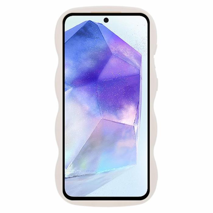 Bild 2, Samsung Galaxy S25 Mobilskal Wavy Off White