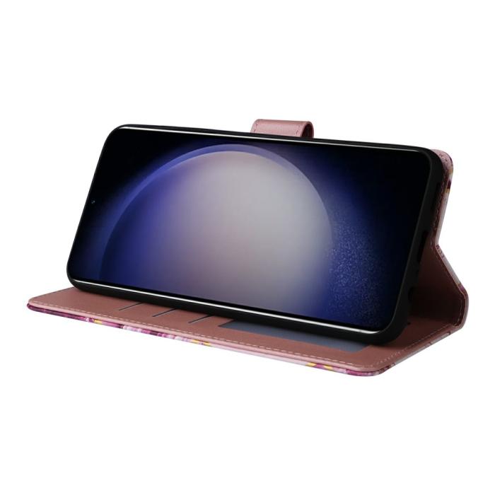 Bild 3, Samsung Galaxy S25 Fodral Läder Marmor Lila
