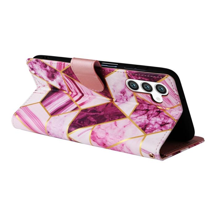 Bild 4, Samsung Galaxy S25 Fodral Läder Marmor Lila