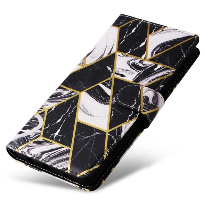 Bild 5, Samsung Galaxy S25 Fodral Läder Marmor Svart