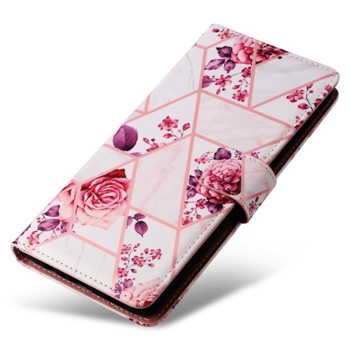 Bild 5, Samsung Galaxy S25 Fodral Läder Marmor Roséguld