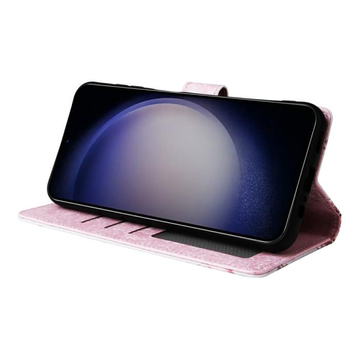 Bild 3, Samsung Galaxy S25 Fodral RFID Rosa Blommor