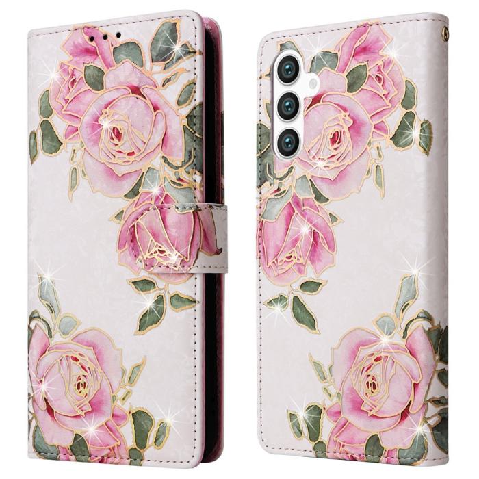 Bild 1, Samsung Galaxy S25 Fodral RFID Rosa Blommor