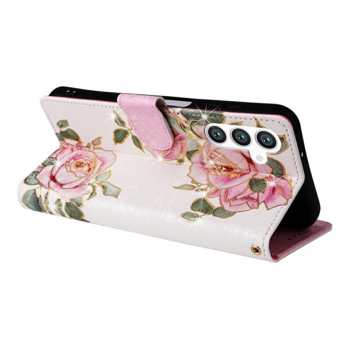Bild 4, Samsung Galaxy S25 Fodral RFID Rosa Blommor