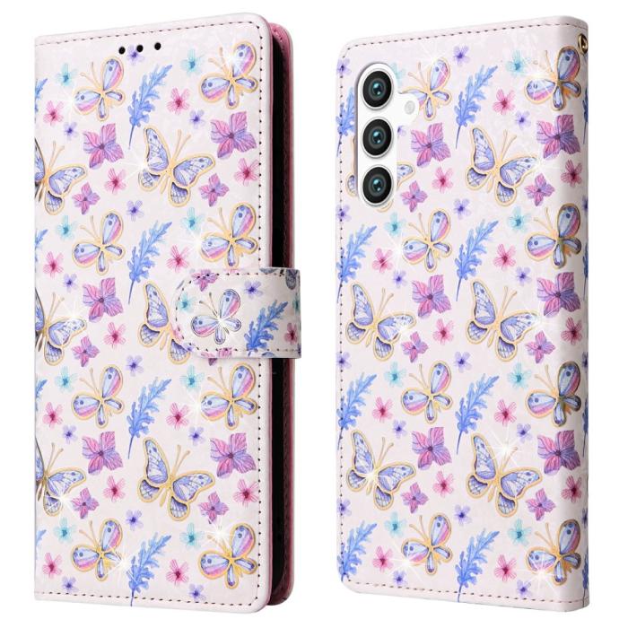 Bild 1, Samsung Galaxy S25 Fodral RFID Fjärilar / Blommor