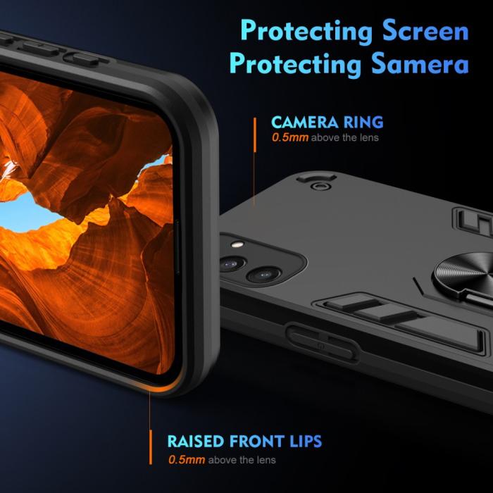 Bild 4, Samsung Galaxy S25 Skal Hybrid Armor Ring Svart