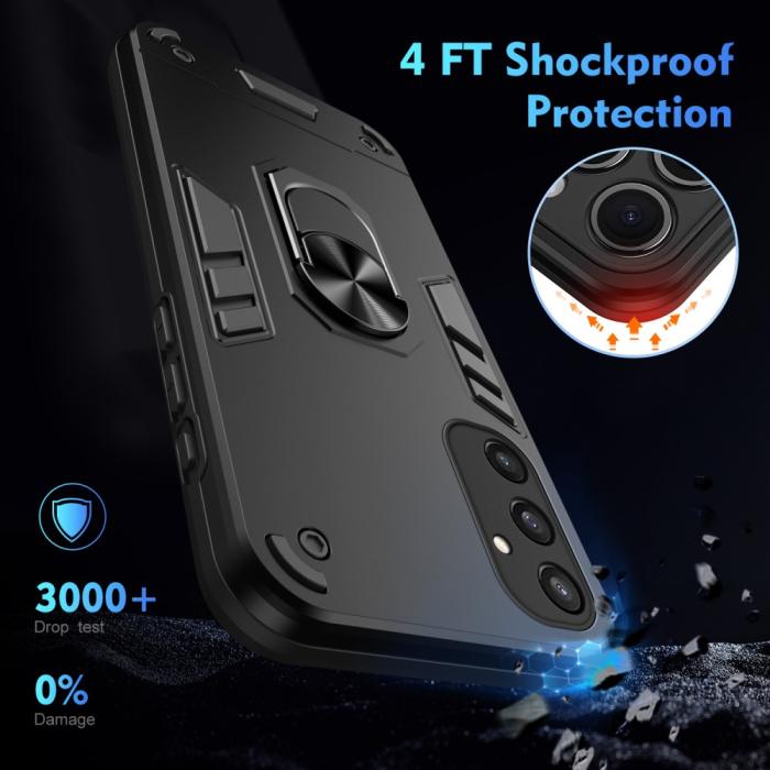 Bild 5, Samsung Galaxy S25 Skal Hybrid Armor Ring Svart