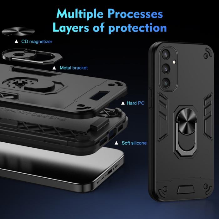 Bild 6, Samsung Galaxy S25 Skal Hybrid Armor Ring Svart