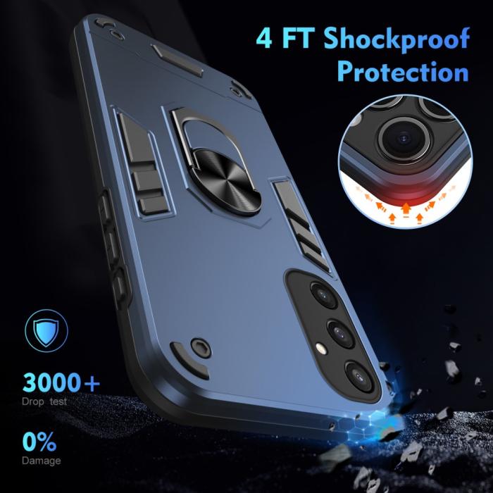 Bild 5, Samsung Galaxy S25 Skal Hybrid Armor Ring Blå