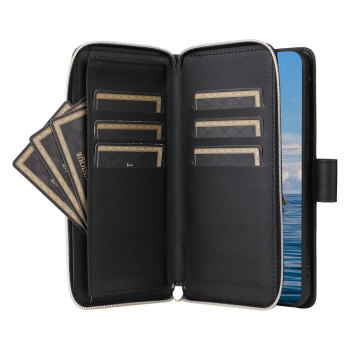 Bild 3, Samsung Galaxy S25 Fodral Rhombus Läder Svart