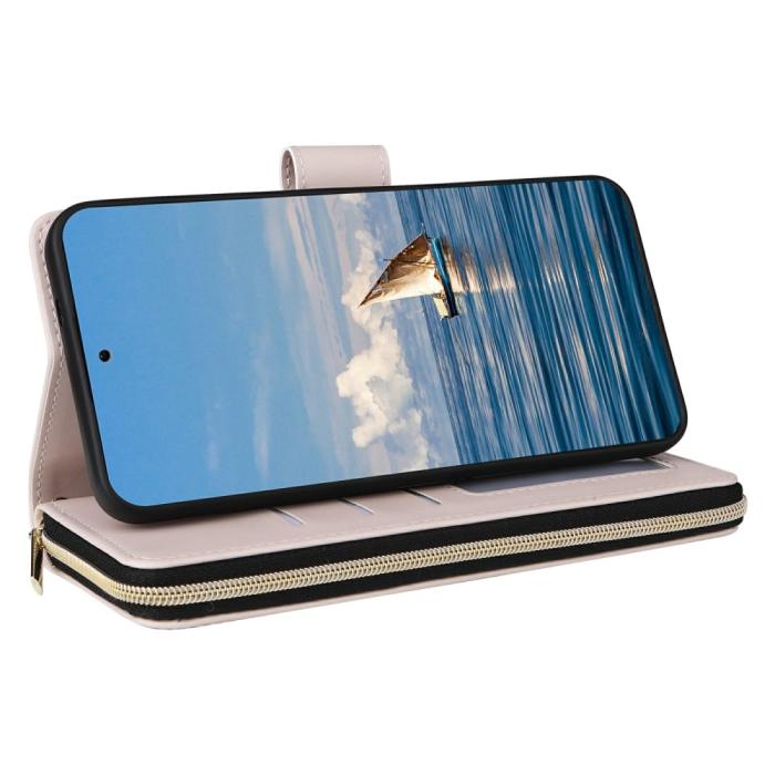 Bild 4, Samsung Galaxy S25 Fodral Rhombus Läder Beige