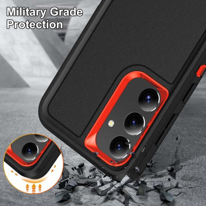Bild 6, Samsung Galaxy S25 Skal Extreme Hybrid Kickstand Svart/Orange