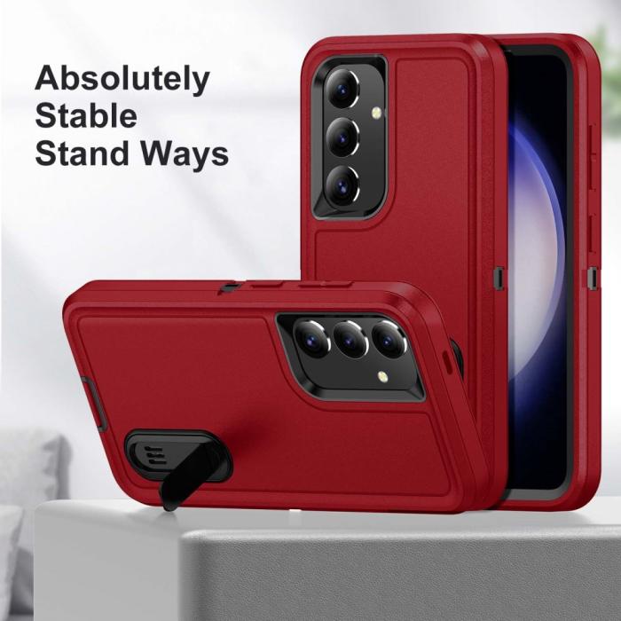 Bild 5, Samsung Galaxy S25 Skal Extreme Hybrid Kickstand Röd