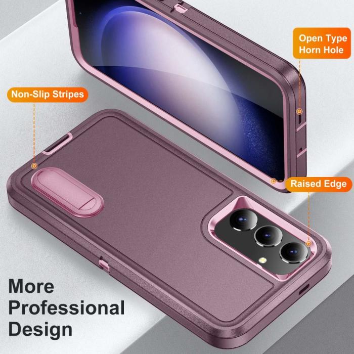 Bild 2, Samsung Galaxy S25 Skal Extreme Hybrid Kickstand Lila/Rosa