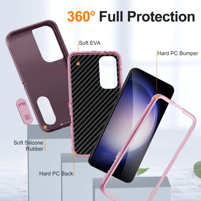 Bild 3, Samsung Galaxy S25 Skal Extreme Hybrid Kickstand Lila/Rosa