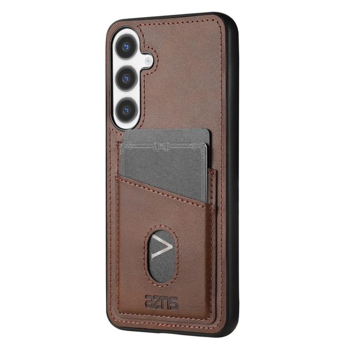 Bild 3, AZNS Samsung Galaxy S25 Skal Med Kortfack Läder Brun