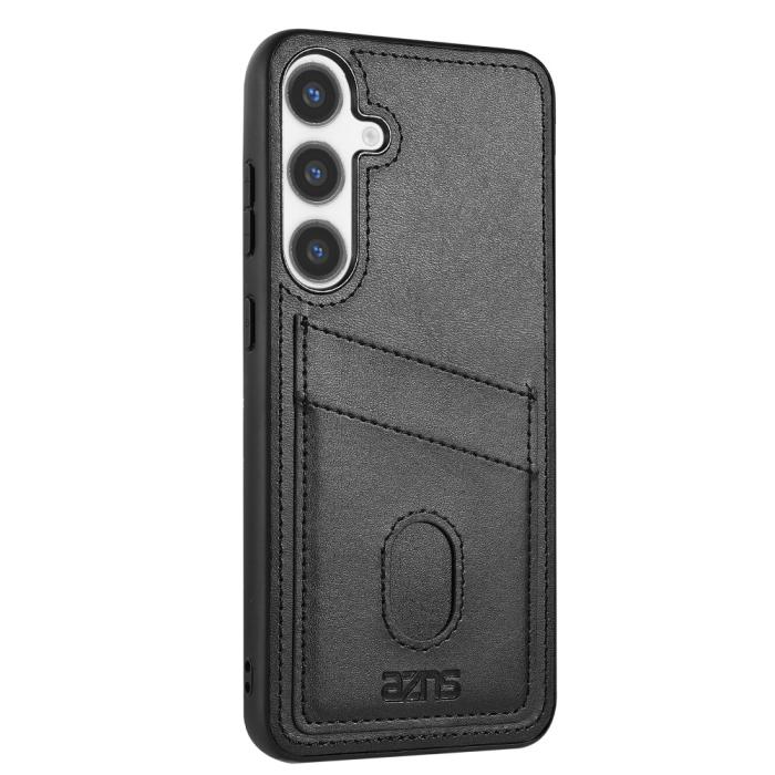 Bild 2, AZNS Samsung Galaxy S25 Skal Med Kortfack Läder Svart