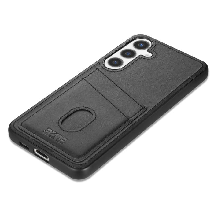 Bild 4, AZNS Samsung Galaxy S25 Skal Med Kortfack Läder Svart