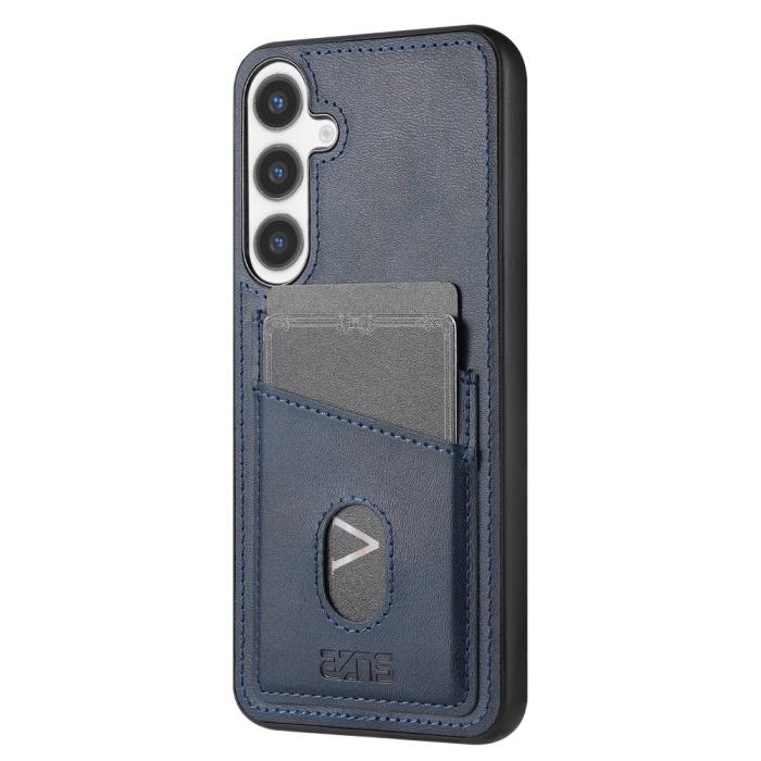 Bild 3, AZNS Samsung Galaxy S25 Skal Med Kortfack Läder Blå